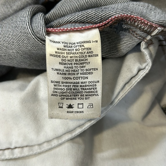 Imogene and Willie Harper Jean Harden Grey Wash Jeans Vidalia Mills Sz 34 - Picture 12 of 16